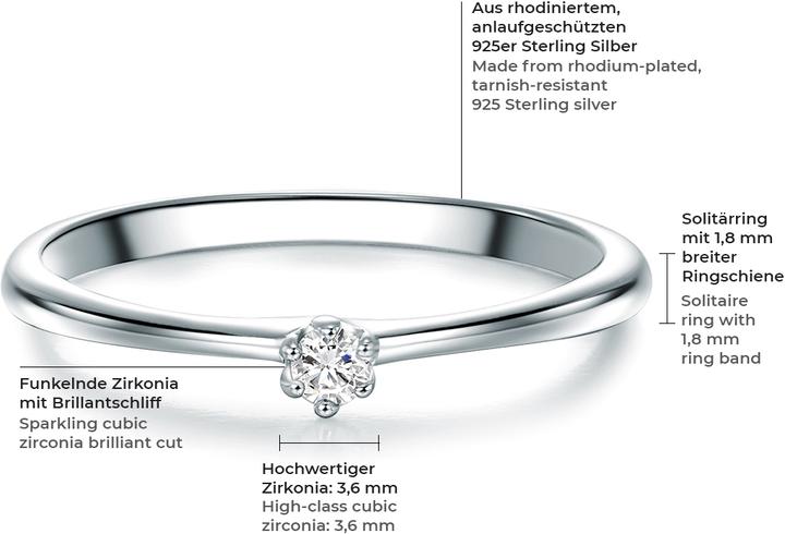 Immagine prodotto Trilani Donna Argento Zirconia argento - 6800 (61, 925 Argento)