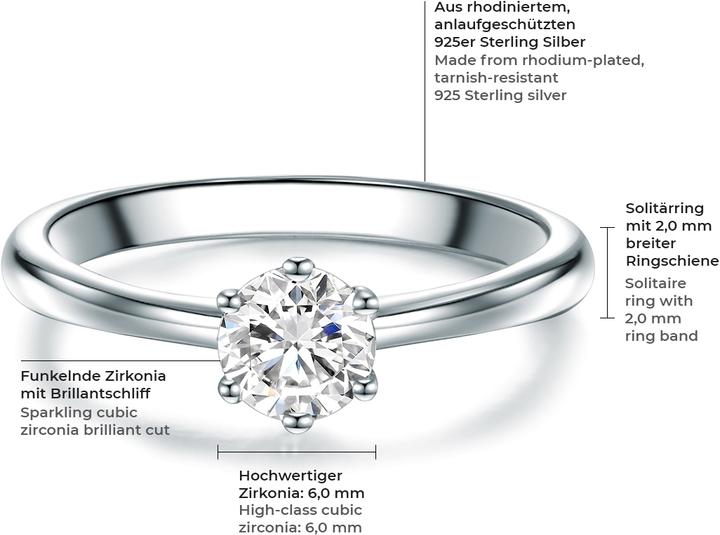 Image du produit Trilani Femme argent sterling zirconium argent - 6804 (58, Argent 925)