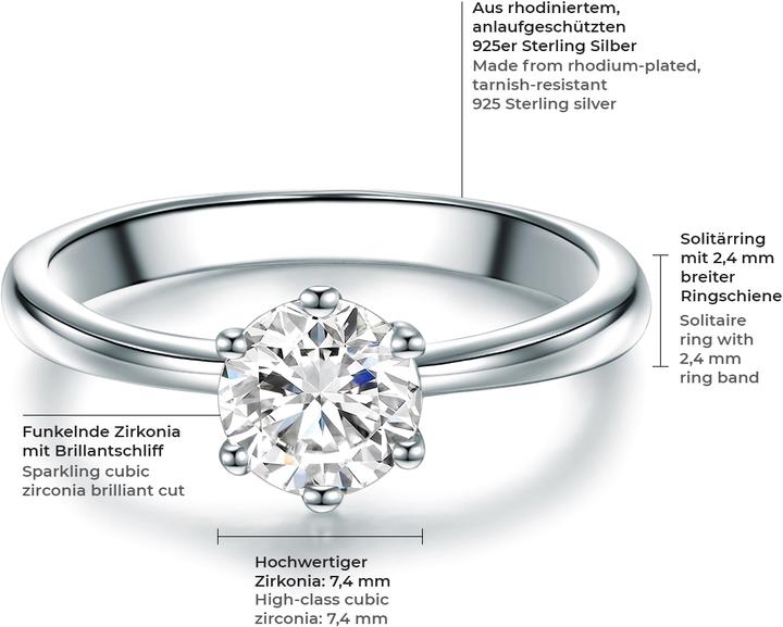 Immagine prodotto Trilani Donna Argento Zirconia argento - 6806 (56, 925 Argento)