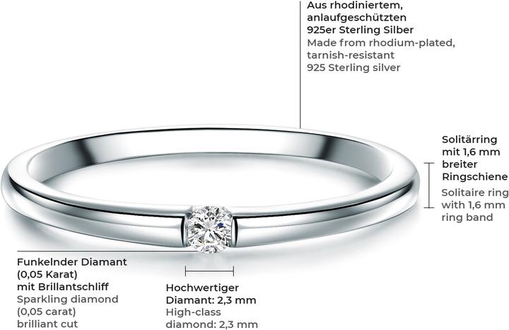 Immagine prodotto Trilani Donna Argento Argento Diamante - 7154 (58, 925 Argento)