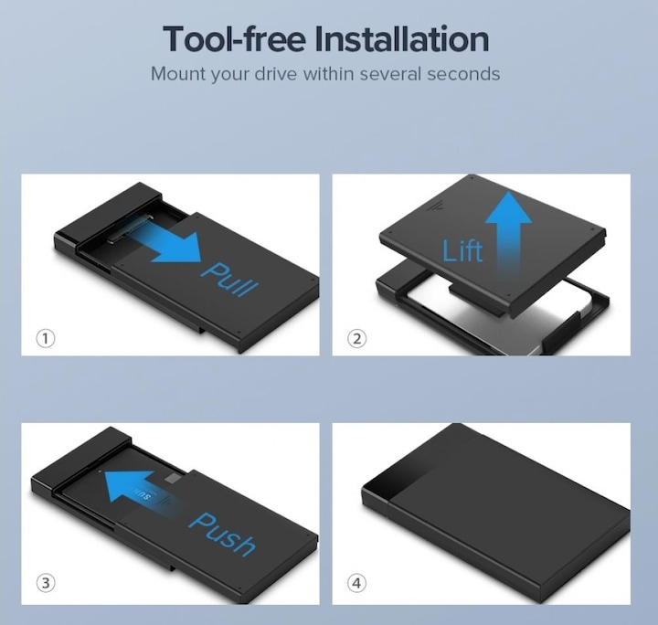 Actual product image Ugreen USB-A 3.0 to 2.5" SATA Hard Drive Enclosure (5Gbps) (2.5")
