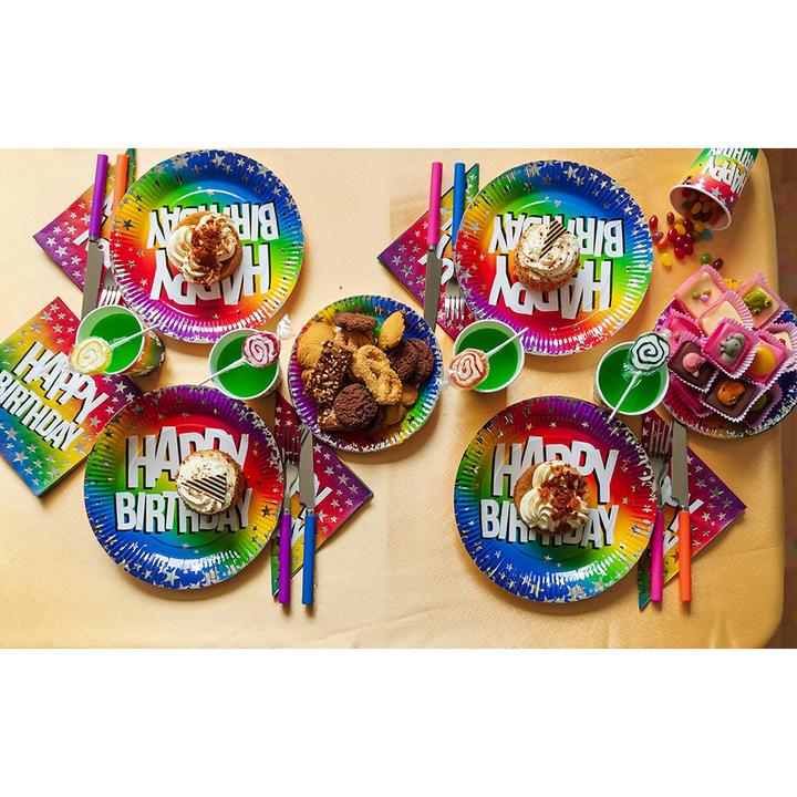 Actual product image Boland 10 paper cups Happy Birthday 210ml