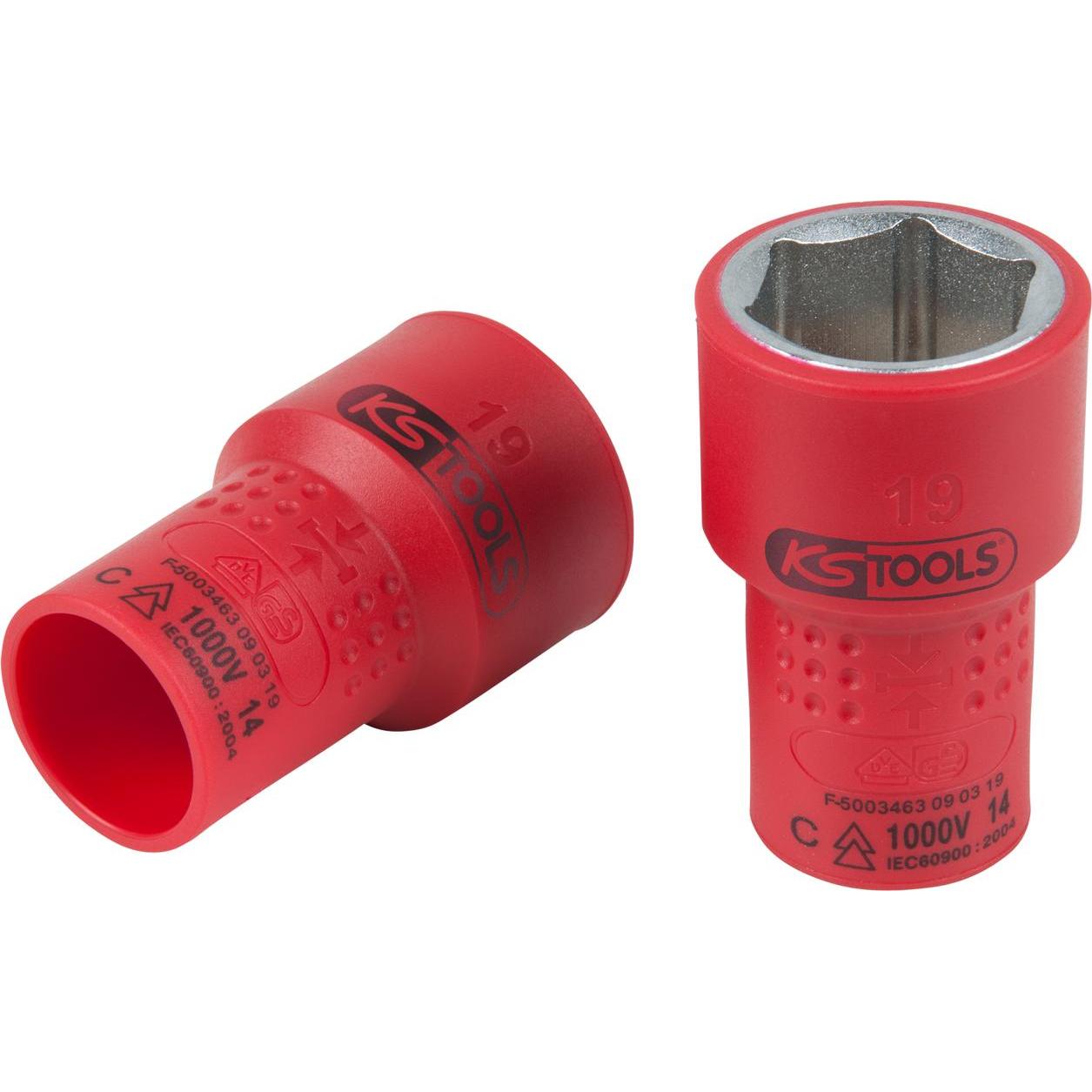 KS Tools, Steckschlüssel + Stecknuss, 3/8" Isolierte Stecknuss (17 mm)