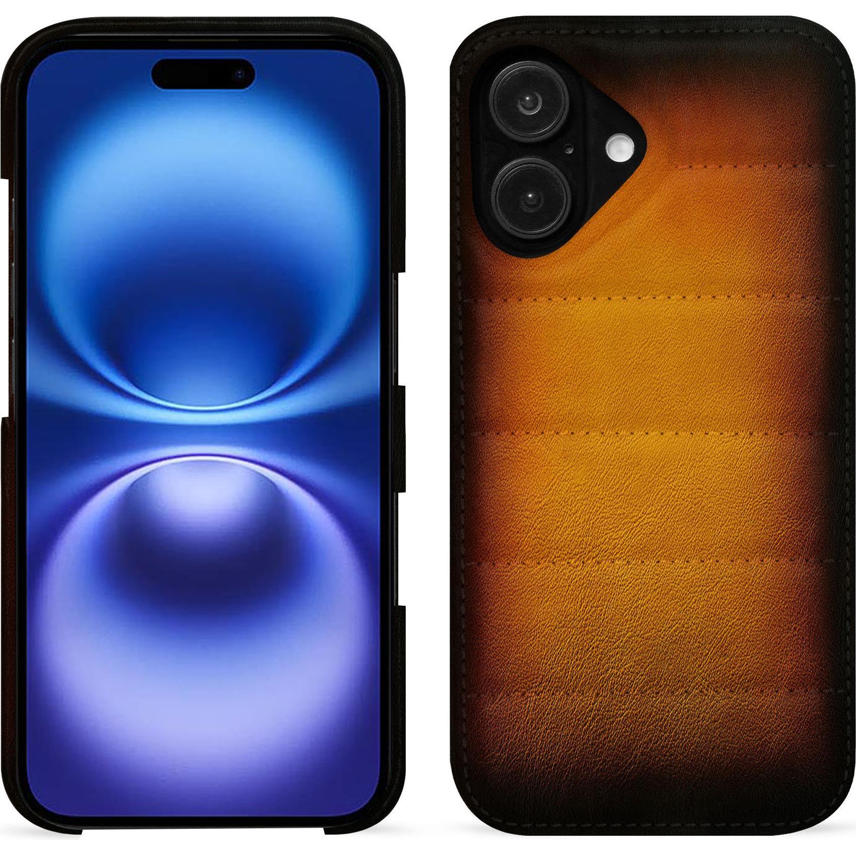 Noreve Lederschutzhülle (Apple iPhone 16), Smartphone Hülle, Violett