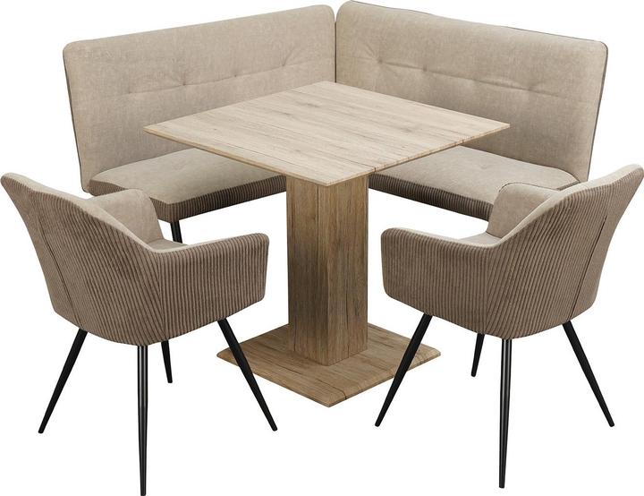 Produktbild HTI-Living Sitzgruppe Taupe/Cord Joschka (MDF)