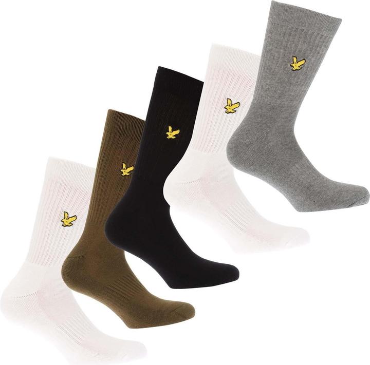 Immagine prodotto Lyle and Scott Calzini Sportivi Uomo Misura Confezione 5 (Confezione da 5 pezzi, 40.5 - 45.5)