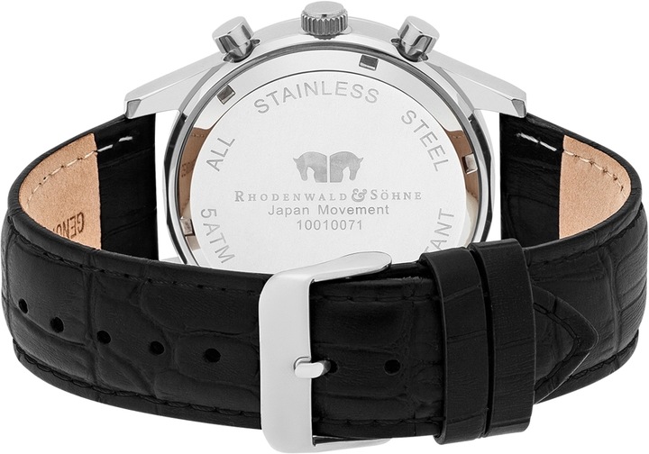 Image du produit Hommes Chronographe Goodwill cuir véritable noir - 4406 (Chronographe, 45 mm)