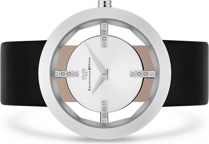 Produktbild Damen Quarzuhr Lucrezia Echtleder schwarz - 4338 (Analoguhr, 42 mm)