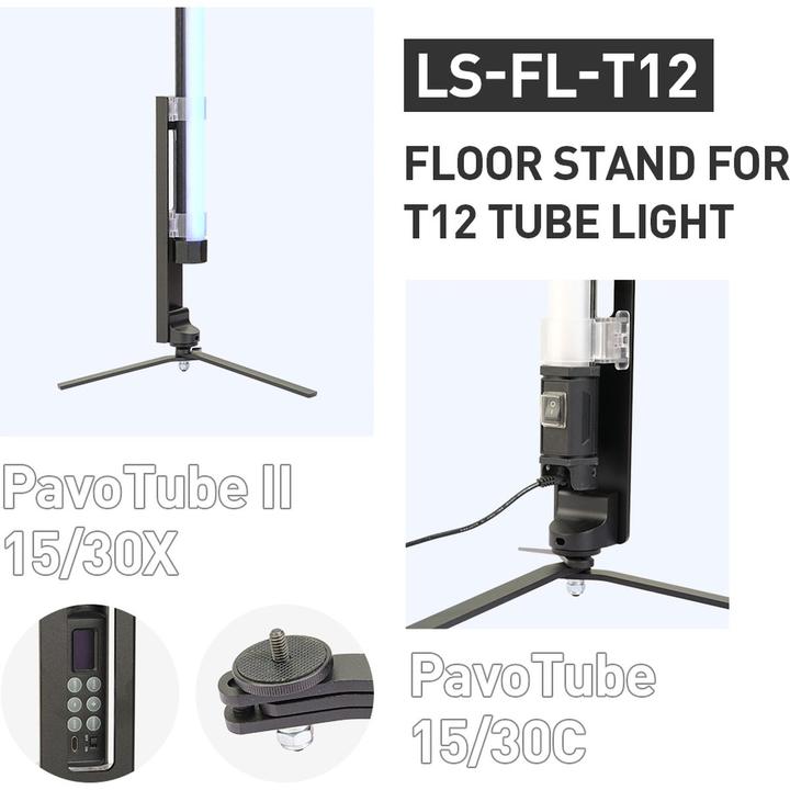 Immagine prodotto Nanlite Supporto da pavimento per tubi T12 (10 cm, 5 kg)
