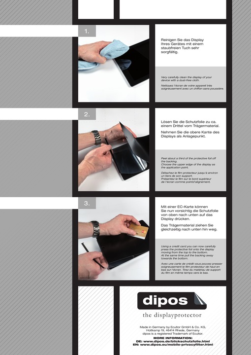 Actual product image Dipos Screen Protector 4-Way Privacy (1 Piece, Oppo Watch 3)