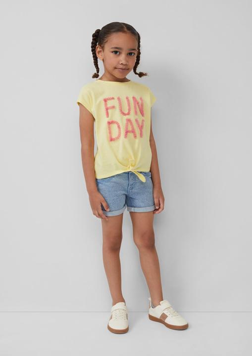 Produktbild S.Oliver T-Shirt T-Shirt mit Applikation und Knotendetail (92)