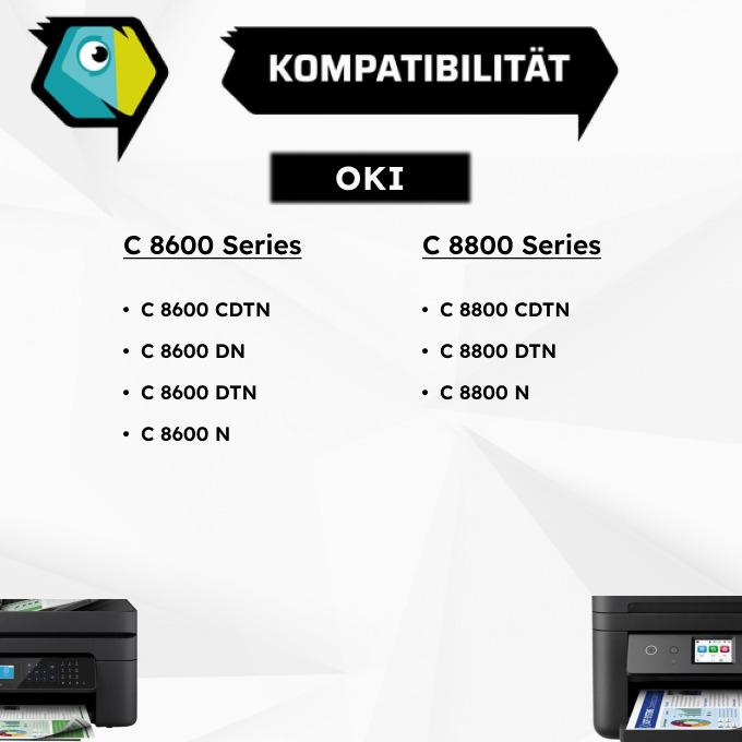 Produktbild Inkadoo Trommel kompatibel zu OKI 43449016 / C8600 Bildtrommel, schwarz Schwarz (BK)