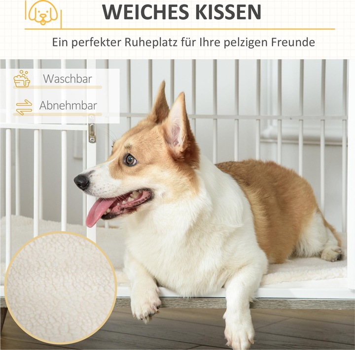 Actual product image PawHut Dog cage with raised design