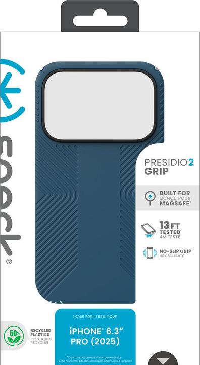 Actual product image speck Presidio2 Grip + MS Apple iPhone 17 Pro Deep Sea Blue - with Microban (Apple iPhone 17 Pro)