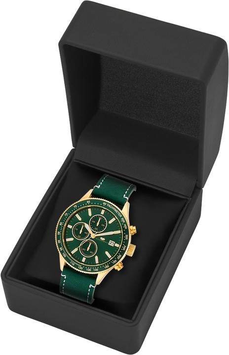 Immagine prodotto Cronografo da uomo Carthago II in vera pelle verde - 23554 (Cronografo, 43 mm)