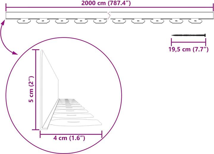 Actual product image vidaXL Gartenumrandung