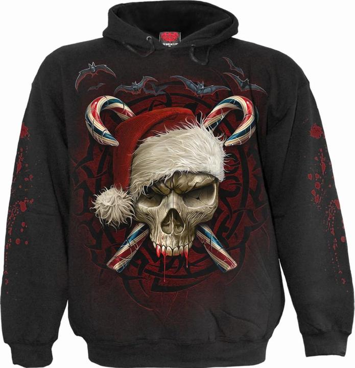Immagine prodotto Spiral Candy Cane Santa Felpa con Cappuccio Adulto Unisex (XXL)