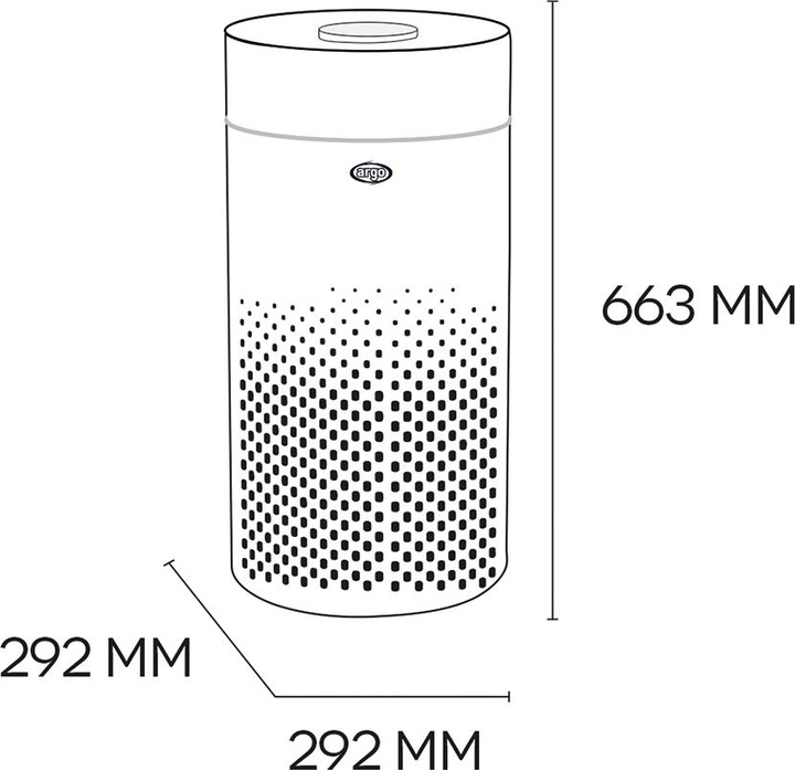 Immagine prodotto Argo Purificatore d'aria Argo3 m2 flusso d'aria 350 m3 h (45 m²)