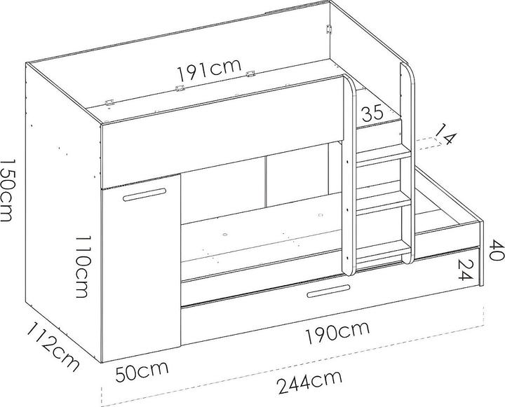 Produktbild Vente-unique Anthony (90 x 190 cm)
