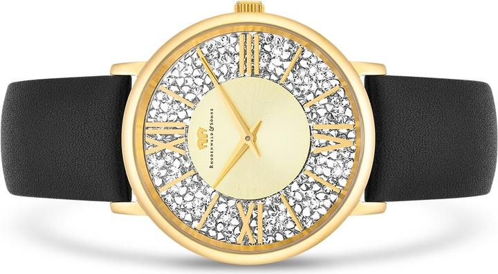 Image du produit Montre à quartz Pamina en cuir véritable noir - 23882 (Montre analogique, 36 mm)