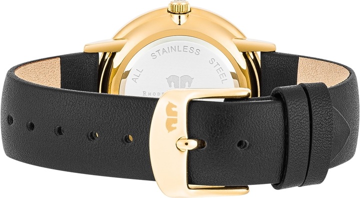 Produktbild Damen Quarzuhr Pamina Echtleder schwarz - 23882 (Analoguhr, 36 mm)