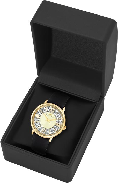 Image du produit Montre à quartz Pamina en cuir véritable noir - 23882 (Montre analogique, 36 mm)