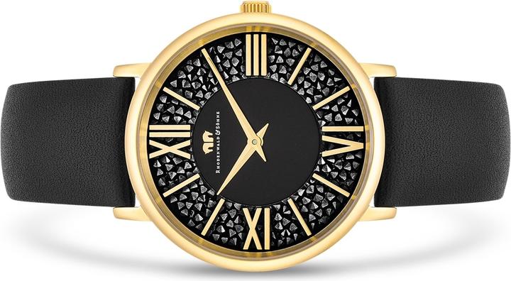 Produktbild Damen Quarzuhr Pamina Echtleder schwarz - 23876 (Analoguhr, 36 mm)