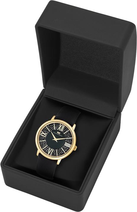 Produktbild Damen Quarzuhr Pamina Echtleder schwarz - 23876 (Analoguhr, 36 mm)