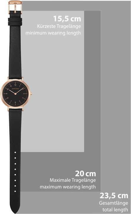 Actual product image Eastside Ladies quartz watch Rosehill genuine leather black - 23906 (Analogue wristwatch, 32.10 mm)