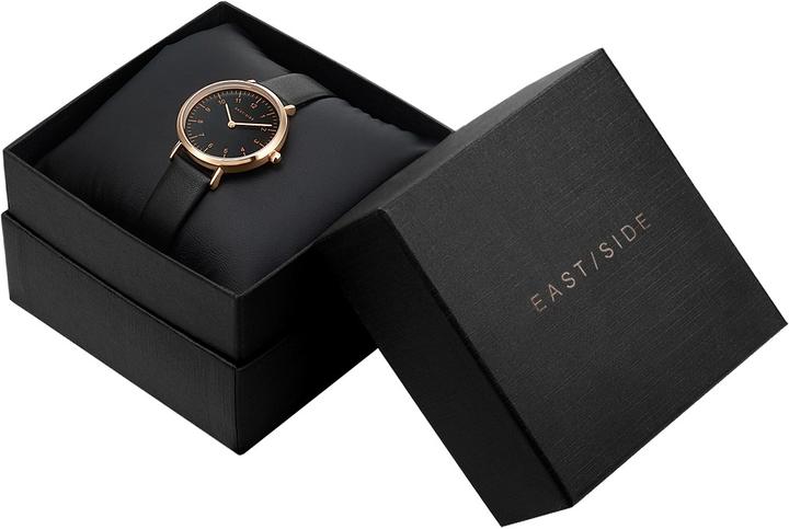 Actual product image Eastside Ladies quartz watch Rosehill genuine leather black - 23906 (Analogue wristwatch, 32.10 mm)