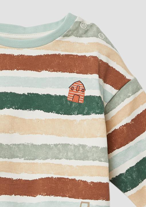 Produktbild s.Oliver Sweatshirt Sweatshirt mit All-over-Print (80)