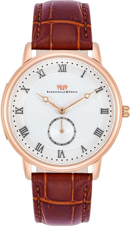 Image du produit Montre à quartz pour homme Moonlight en cuir véritable brun - 26511 (Montre analogique, 40 mm)