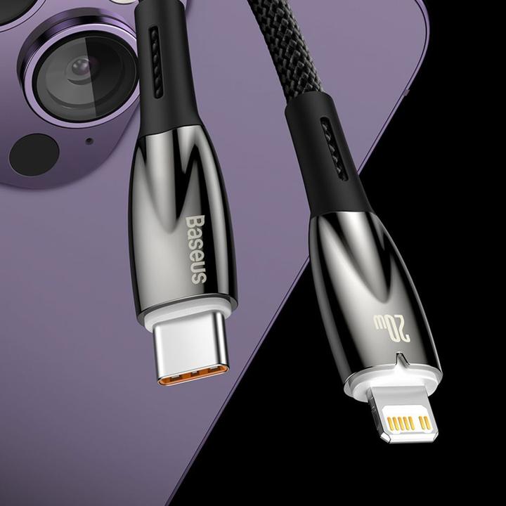 Produktbild Baseus USB-C cable for USB-C Glimmer Series, 100W, 1m (Black) (1 m, USB 2.0, 100 W)