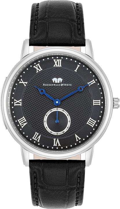 Produktbild Herren Quarzuhr Moonlight Echtleder schwarz - 26507 (Analoguhr, 40 mm)
