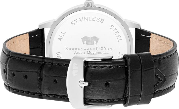 Produktbild Herren Quarzuhr Moonlight Echtleder schwarz - 26507 (Analoguhr, 40 mm)