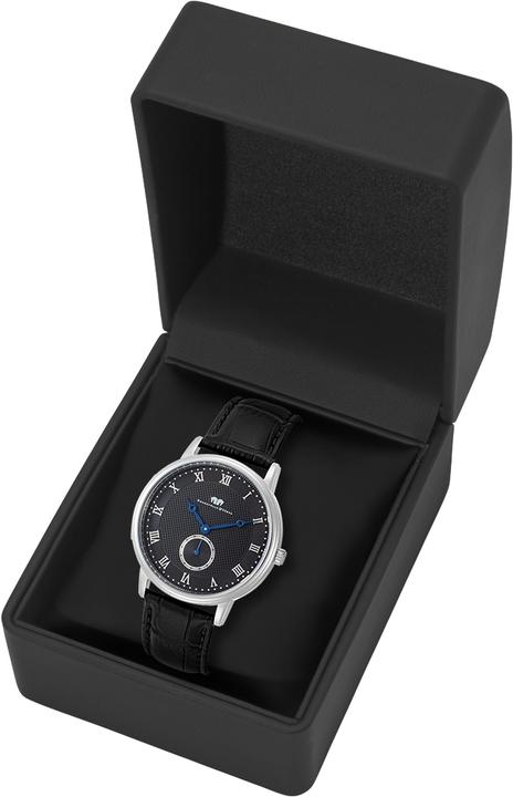 Produktbild Herren Quarzuhr Moonlight Echtleder schwarz - 26507 (Analoguhr, 40 mm)