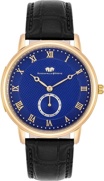 Produktbild Herren Quarzuhr Moonlight Echtleder schwarz - 26513 (Analoguhr, 40 mm)