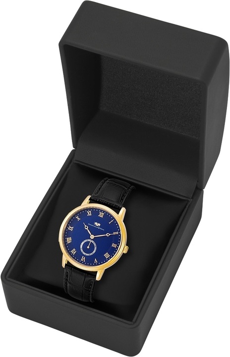 Image du produit Montre à quartz pour homme Moonlight en cuir véritable noir - 26513 (Montre analogique, 40 mm)