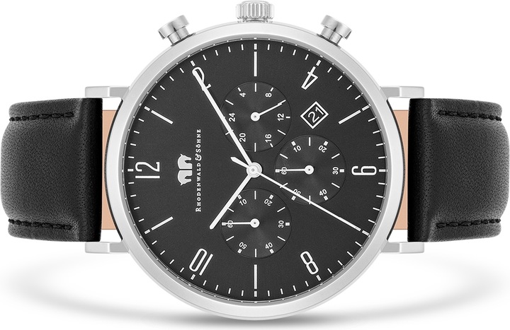 Immagine prodotto Cronografo da uomo Arakon in vera pelle nera - 26531 (Cronografo, 42 mm)