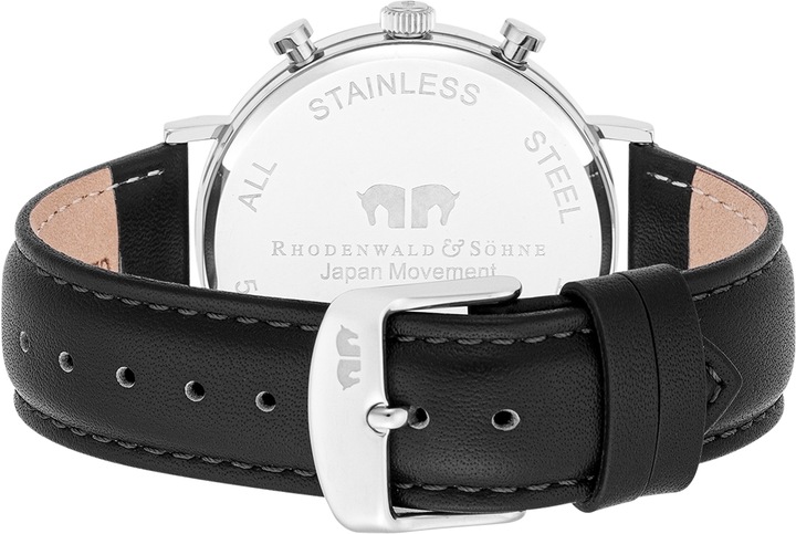 Immagine prodotto Cronografo da uomo Arakon in vera pelle nera - 26531 (Cronografo, 42 mm)