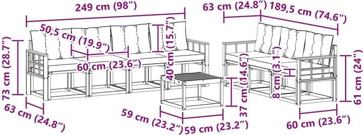 Produktbild vidaXL Outdoor-Sofa