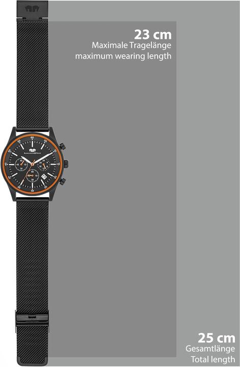 Produktbild Herren Chronograph Goodwill Edelstahl schwarz - 26523 (Chronograph, 43 mm)