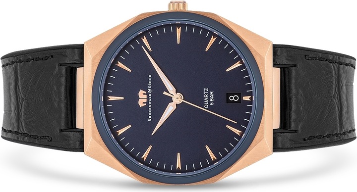 Produktbild Herren Quarzuhr Cooledge Echtleder/Silikon schwarz - 26521 (Analoguhr, 42 mm)