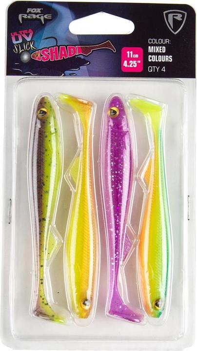 Fox Rage Ultra UV Slick Shad Couleurs mixtes (9 cm)