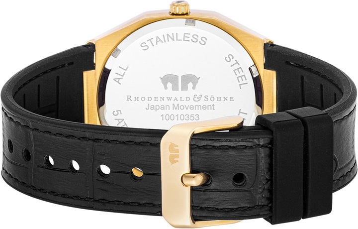 Produktbild Herren Quarzuhr Cooledge Echtleder/Silikon schwarz - 26517 (Analoguhr, 42 mm)