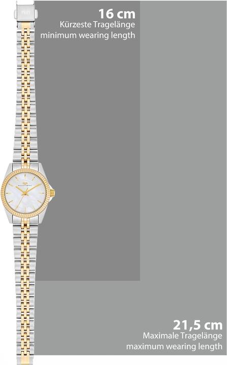 Actual product image Ladies quartz watch Cassina stainless steel silver/yellow gold - 26539 (Analogue wristwatch, 27.50 mm)