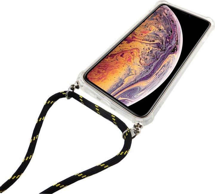 Produktbild König Design Apple iPhone XR Handykette Hülle mit Band Case zum umhängen mit Kordel Schwarz