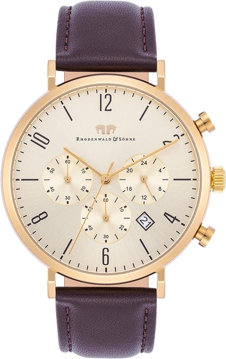 Actual product image Men Chronograph Arakon genuine leather brown - 26535 (Chronograph, 42 mm)