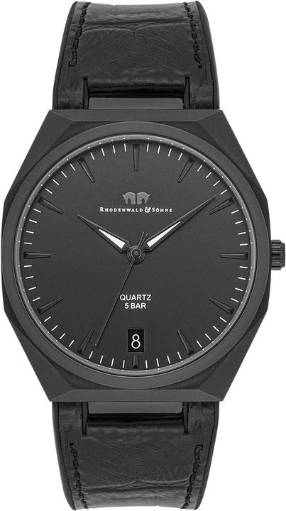 Produktbild Herren Quarzuhr Cooledge Echtleder/Silikon schwarz - 26515 (Analoguhr, 42 mm)