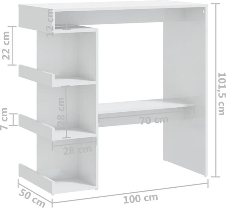Produktbild vidaXL Bartisch (100 x 50 x 101.50 cm)